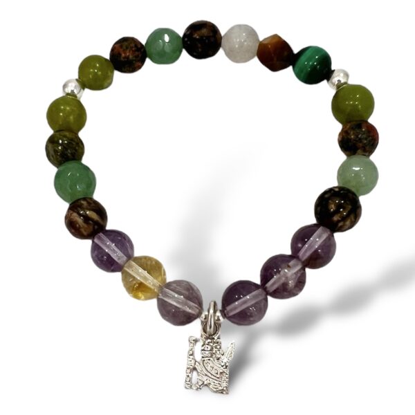 PULSERA PIEDRAS CON BOLIVIANITA Y SOLDADO TIWANACOTA